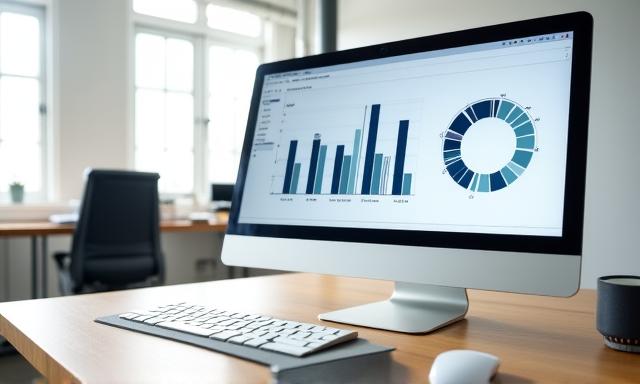 Clean and precise data charts on a screen